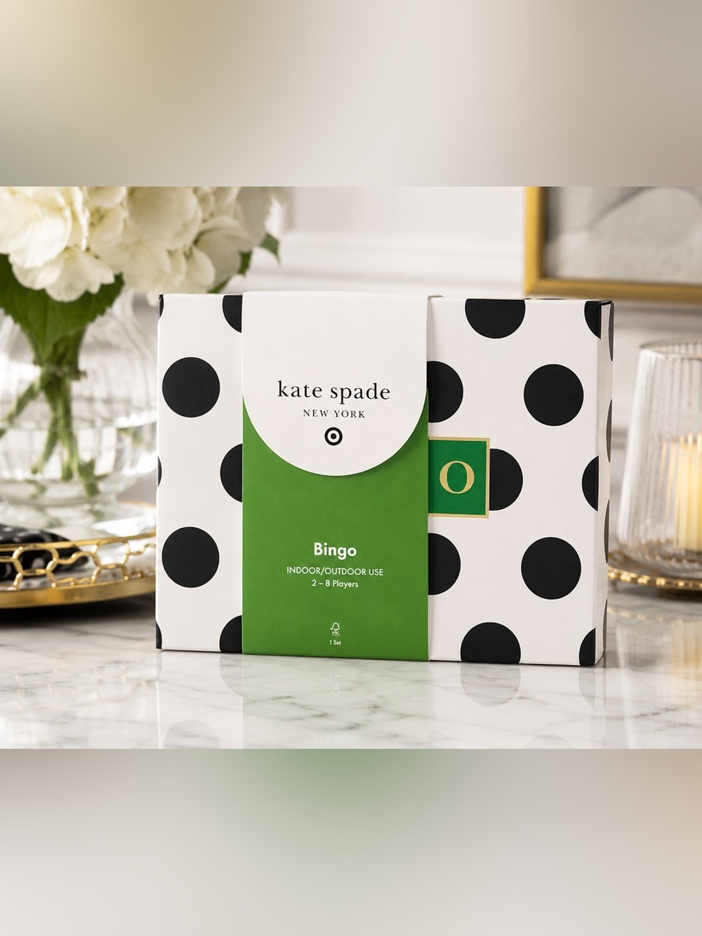 Kate Spade New York x Target Bingo Game Set NWT Polka Dot Limited Edition